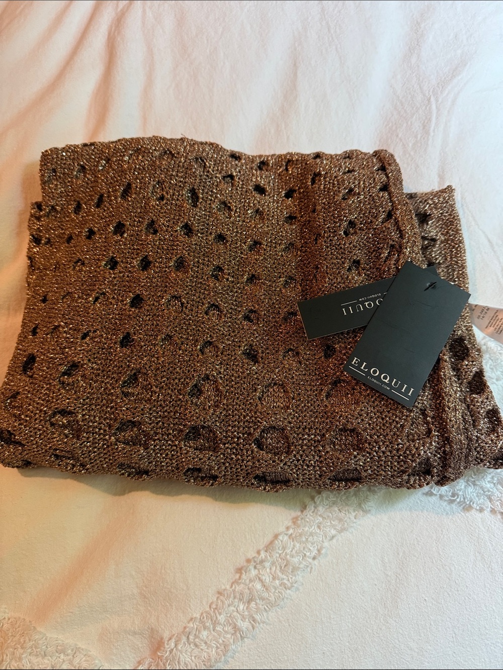 ELOQUII 14/16 Metallic Open Stitch Sweater Dress - NEW WITH TAGS - Picture 10 of 11